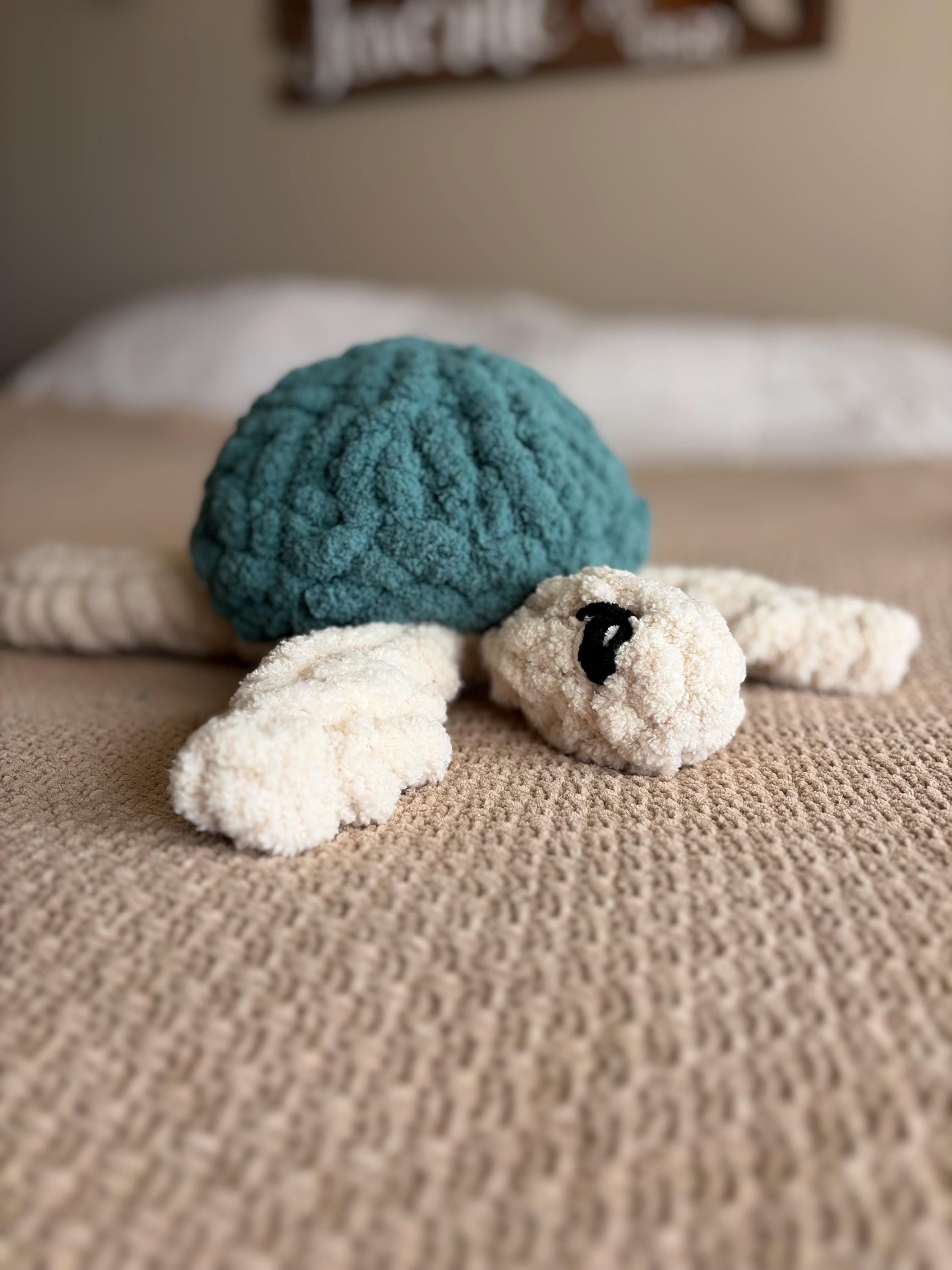 Chunky Knit Baby Sea Turtle Pattern | Hand Knit Plush Stuffed