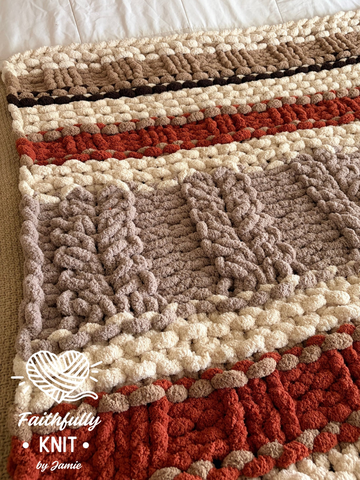 Canyon Hearth Chunky Hand Knit Blanket Pattern | Cozy Cabin Series #5