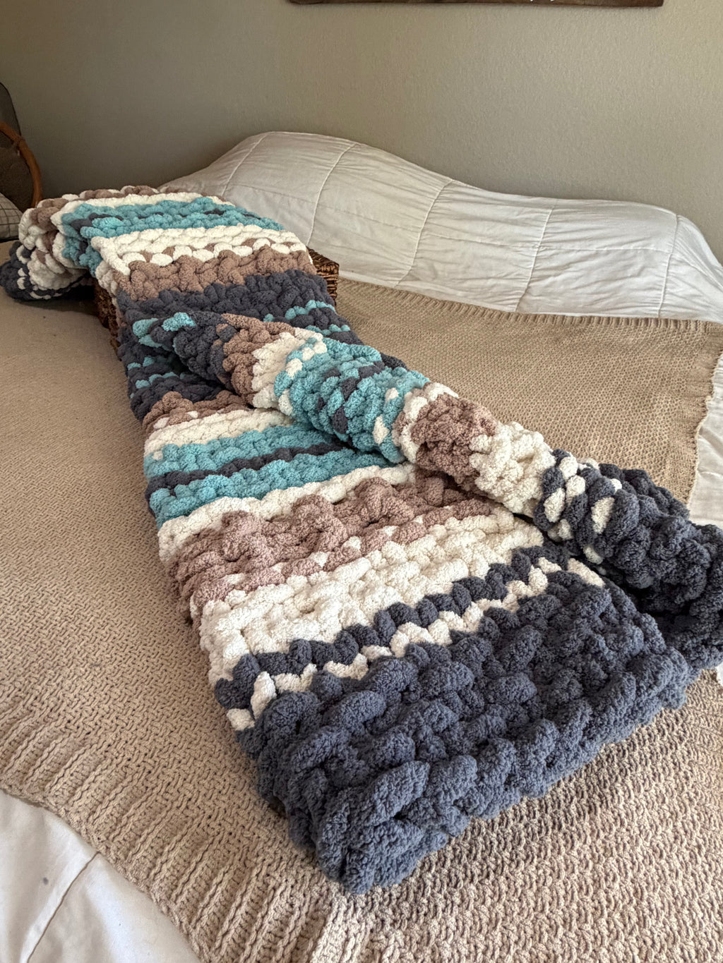Sea Glass Harbor Blanket Pattern | Cozy Cabin Series No. 2