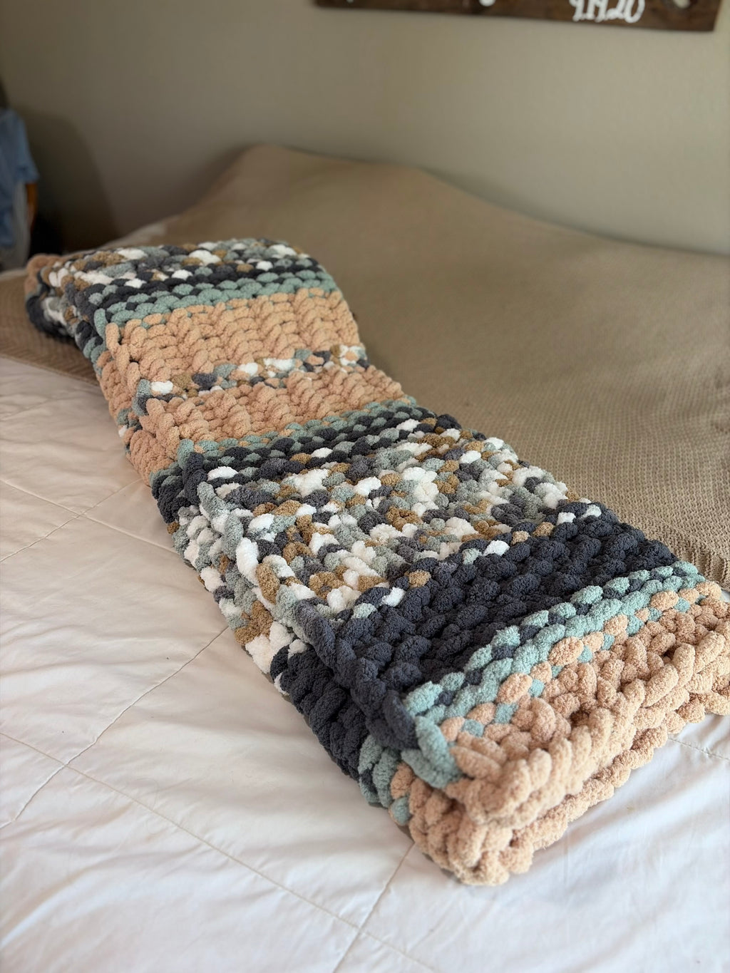 Granite Creek | Hand Knit Chunky Blanket Pattern (PDF) | Cozy Cabin Series #4