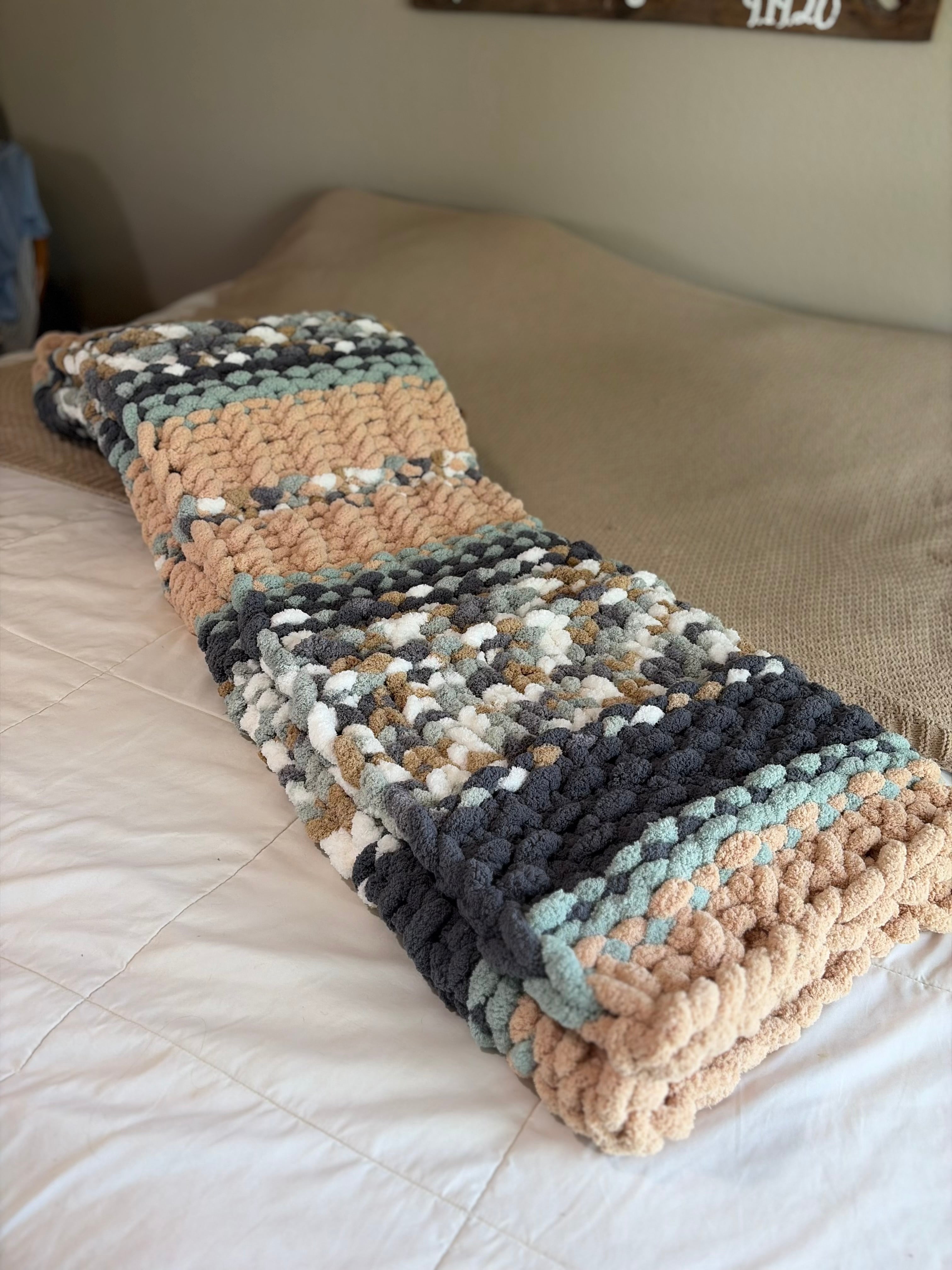 Granite Creek | Hand Knit Chunky Blanket Pattern (PDF) | Cozy Cabin Series #4