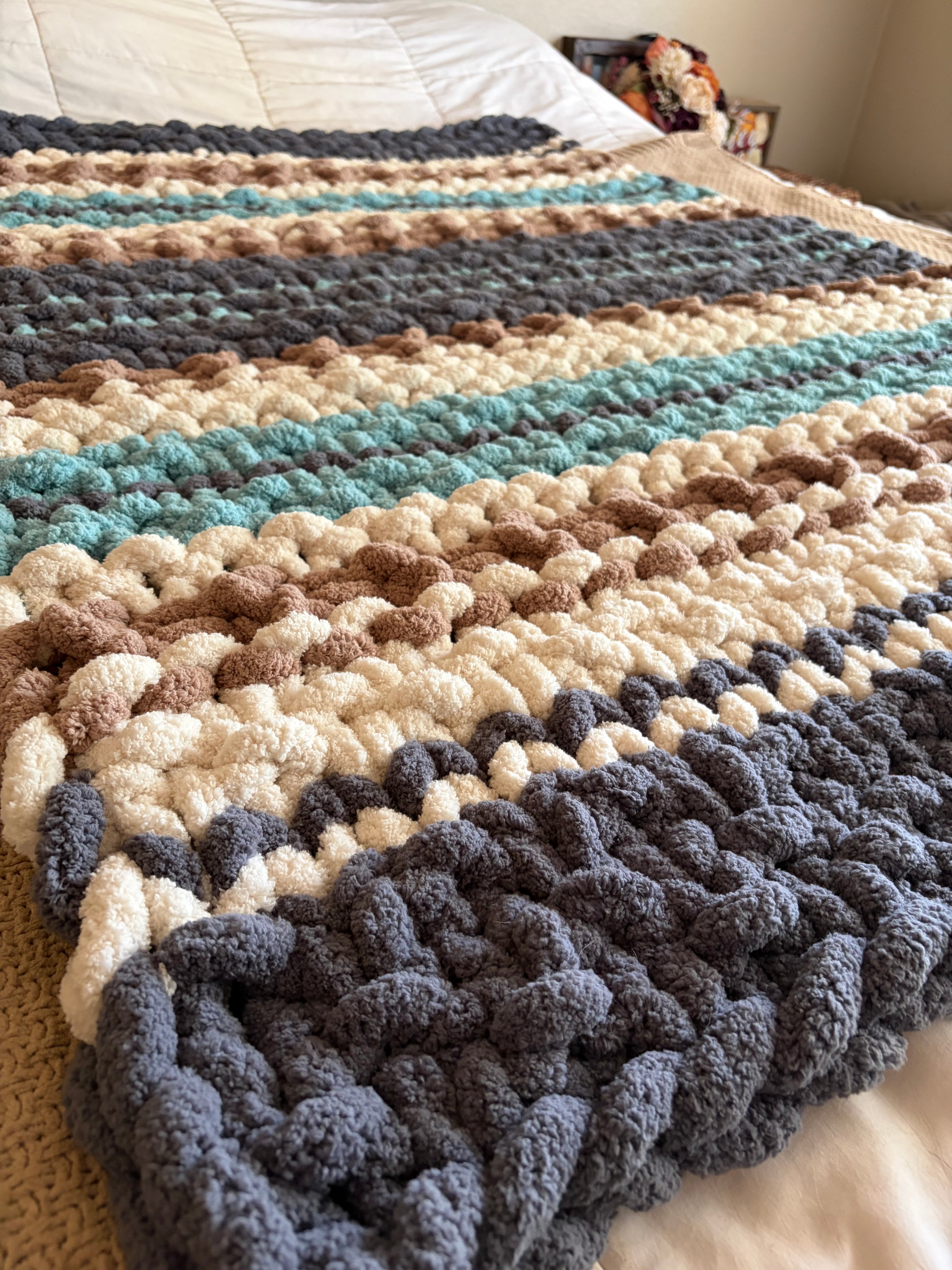 Sea Glass Harbor Blanket Pattern | Cozy Cabin Series No. 2
