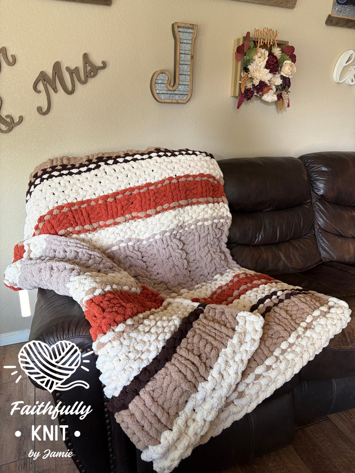 Canyon Hearth Chunky Hand Knit Blanket Pattern | Cozy Cabin Series #5