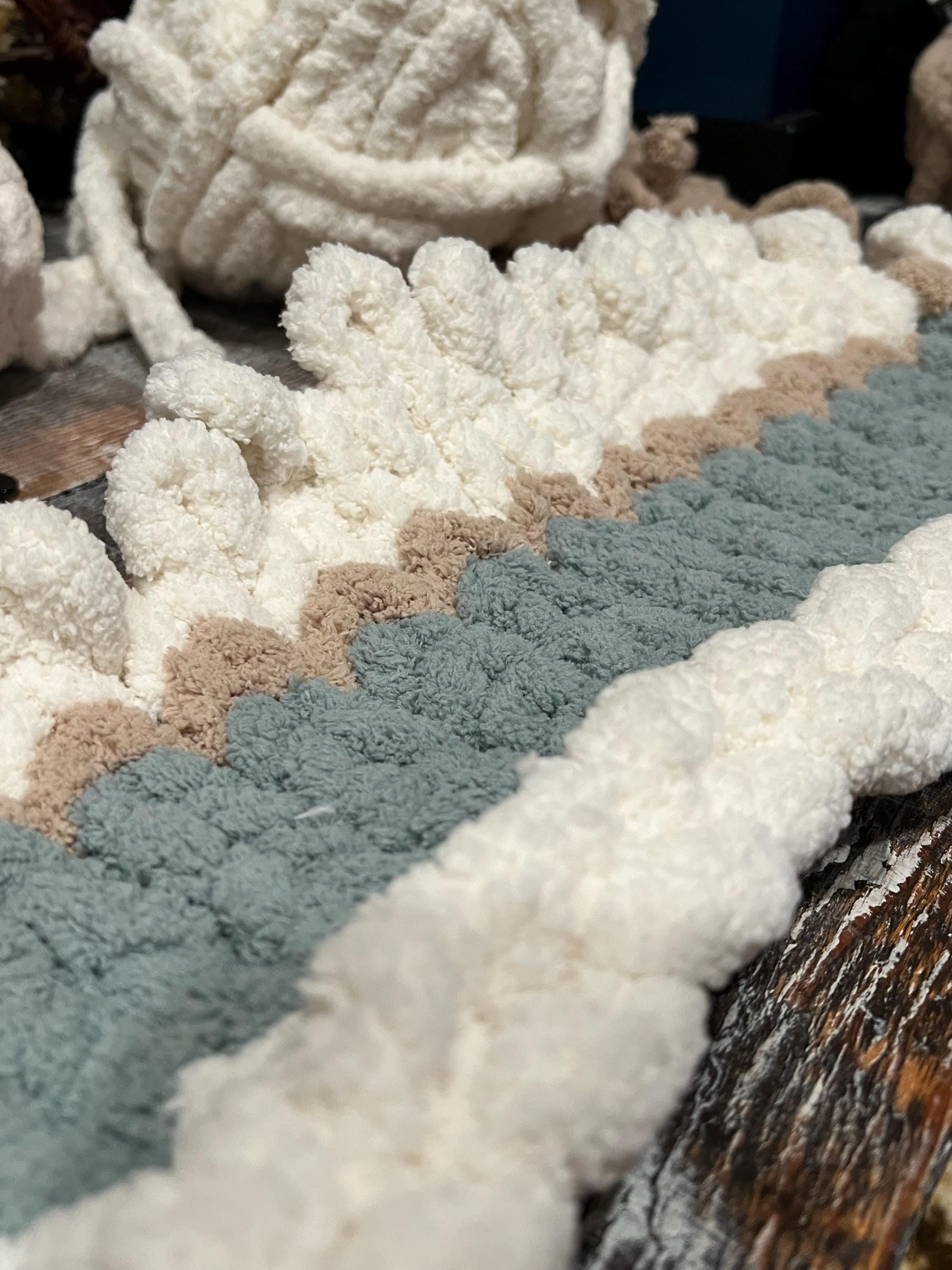 Chunky Knit Blanket Pattern – Sands of Sage Hand Knit Throw 40x60 | Digital Download