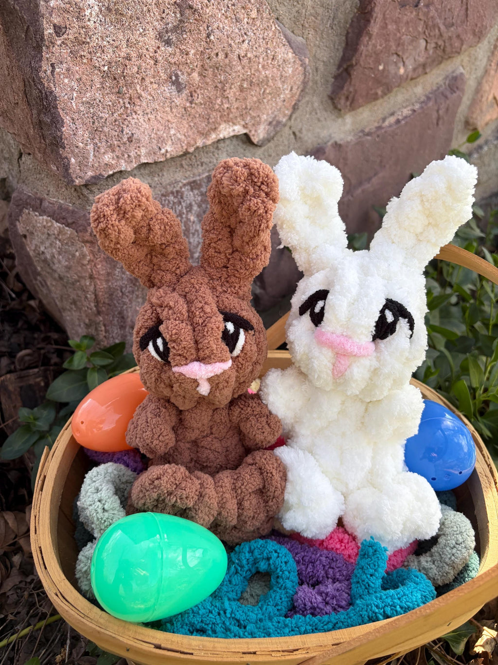 Chunky Knit Mini Bunny Pattern & Video Tutorial, Beginner Friendly Han ...