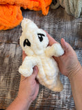 Boo the Chunky Ghost Pattern + Video Tutorial | Beginner Hand Knit Ghost | Teeny Chunky Ghoul Pals