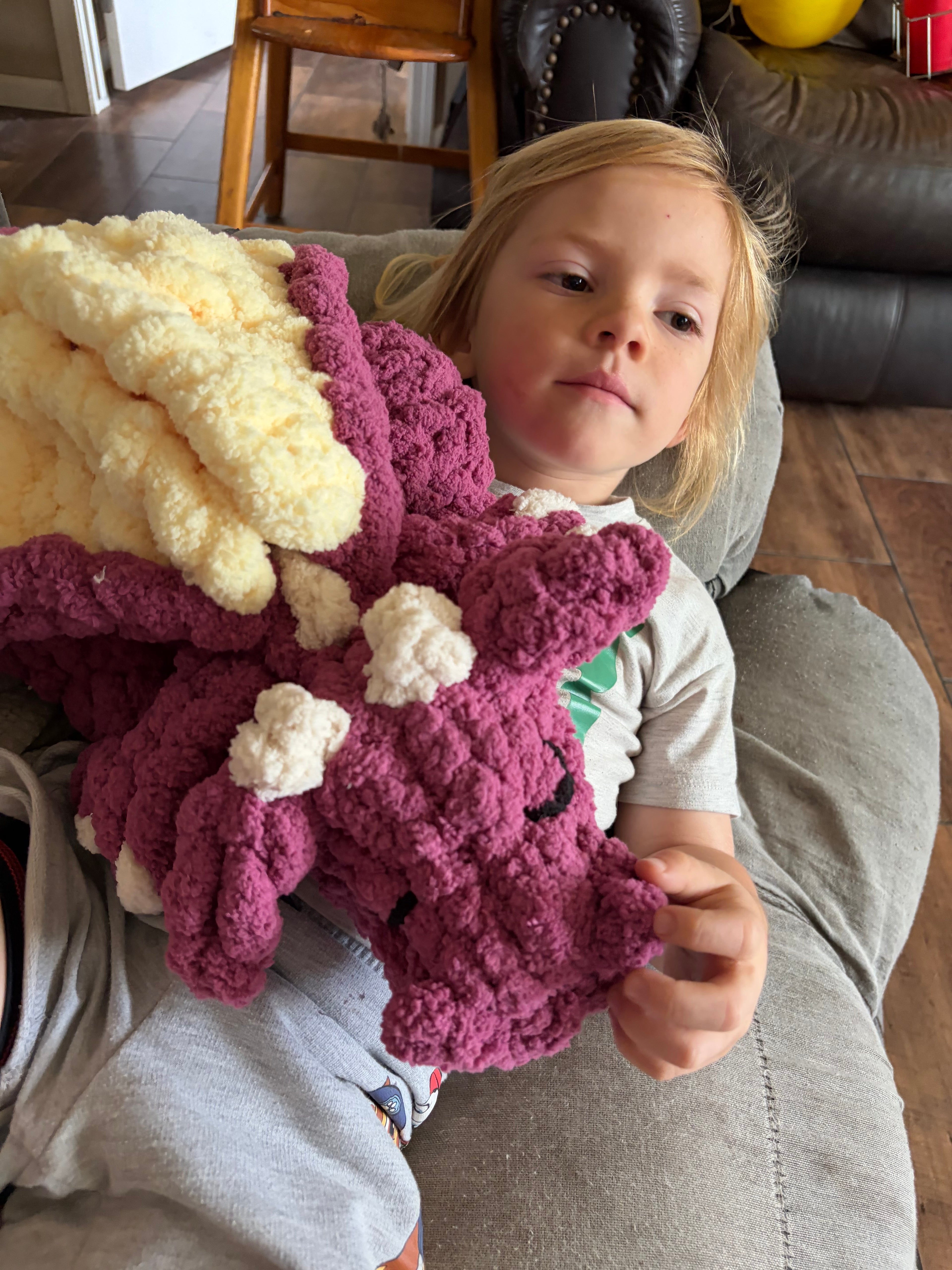 Sleeping Dragon Hand Knitting Pattern + Full Video Tutorial | Intermediate Chunky Yarn Stuffie