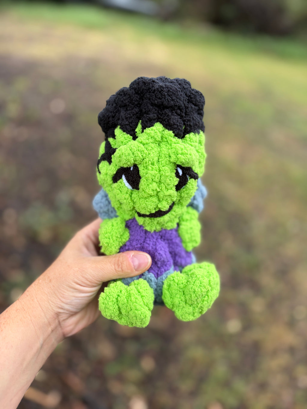 Frankie the Chunky Frankenstein Pattern + Video Tutorial | Intermediate Hand Knit Stuffie | Teeny Chunky Ghoul Pals