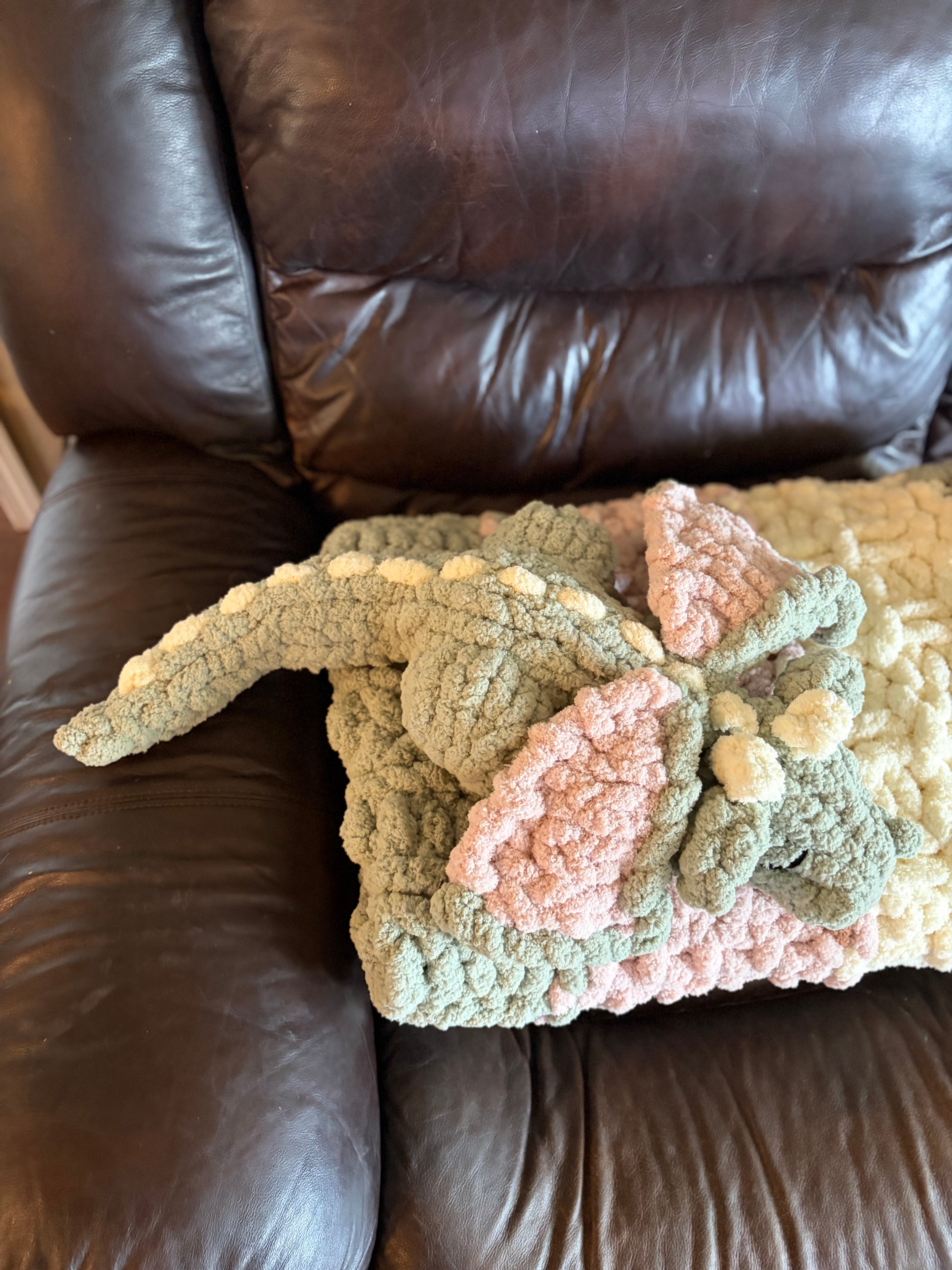 Sleeping Dragon Hand Knitting Pattern + Full Video Tutorial | Intermediate Chunky Yarn Stuffie