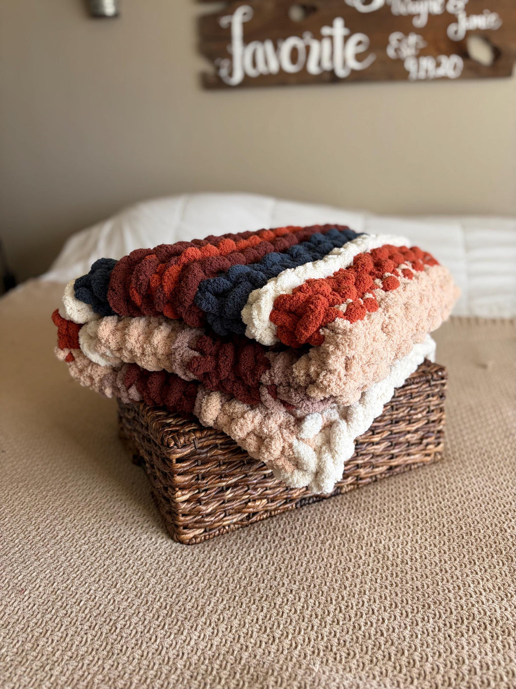 Chunky Knit Lap Blanket Pattern – Fireside Latte, Seed Stitch (Digital Download) 40x46