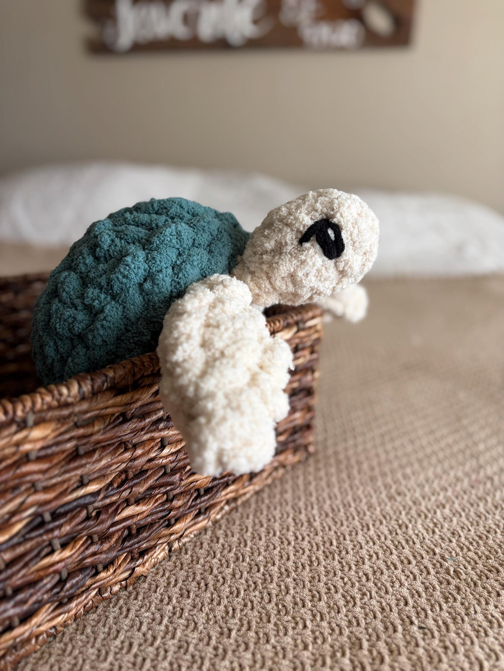 Chunky Knit Baby Sea Turtle Pattern | Hand Knit Plush Stuffed Animal (PDF + Video Tutorial)