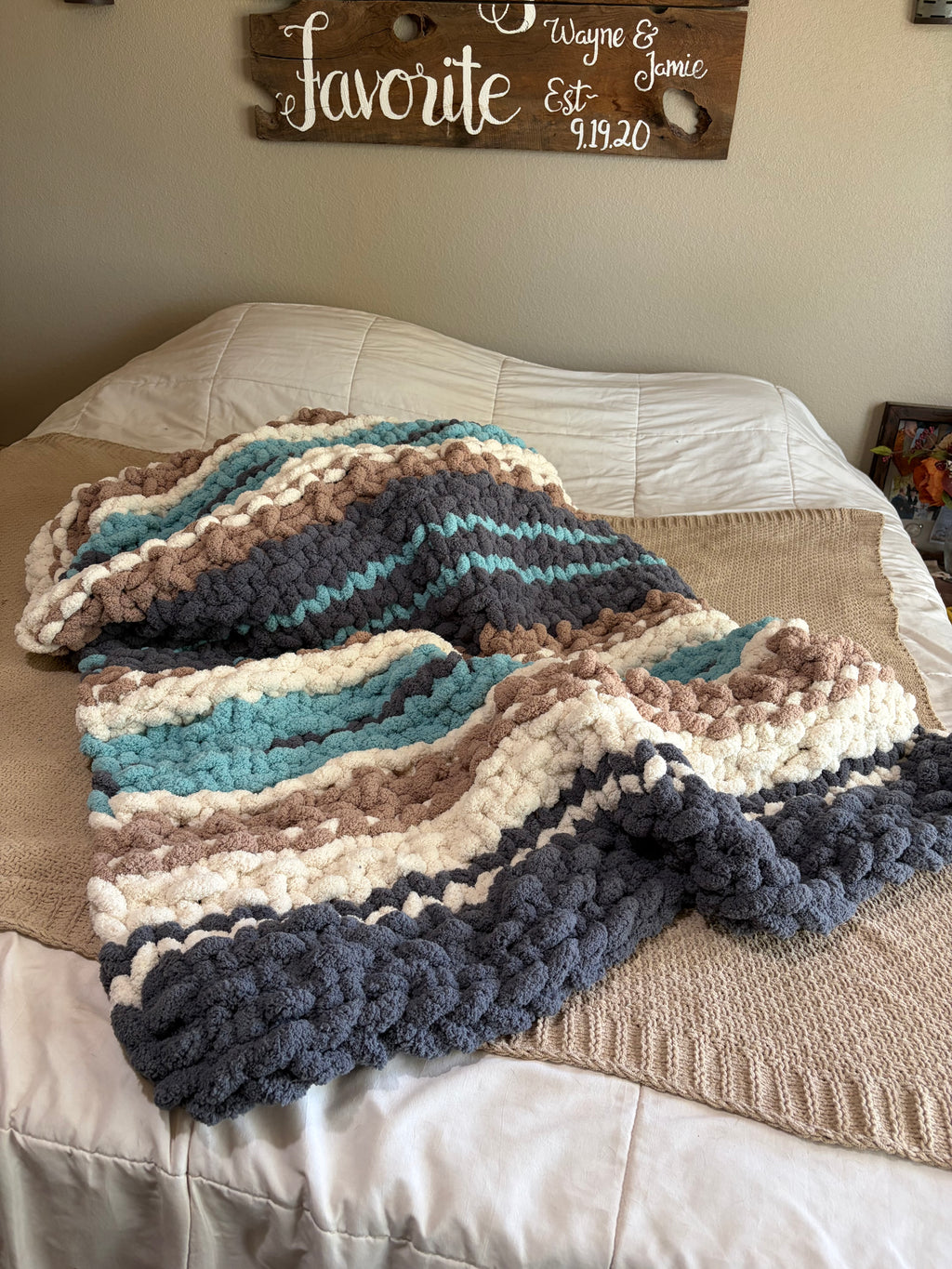 Sea Glass Harbor Blanket Pattern | Cozy Cabin Series No. 2