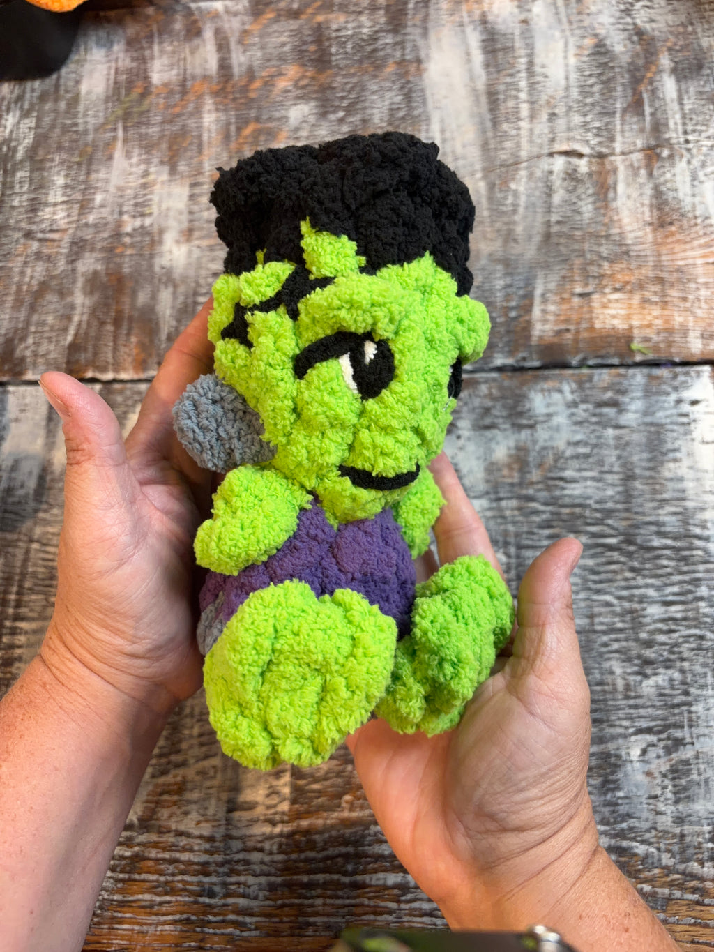 Frankie the Chunky Frankenstein Pattern + Video Tutorial | Intermediate Hand Knit Stuffie | Teeny Chunky Ghoul Pals