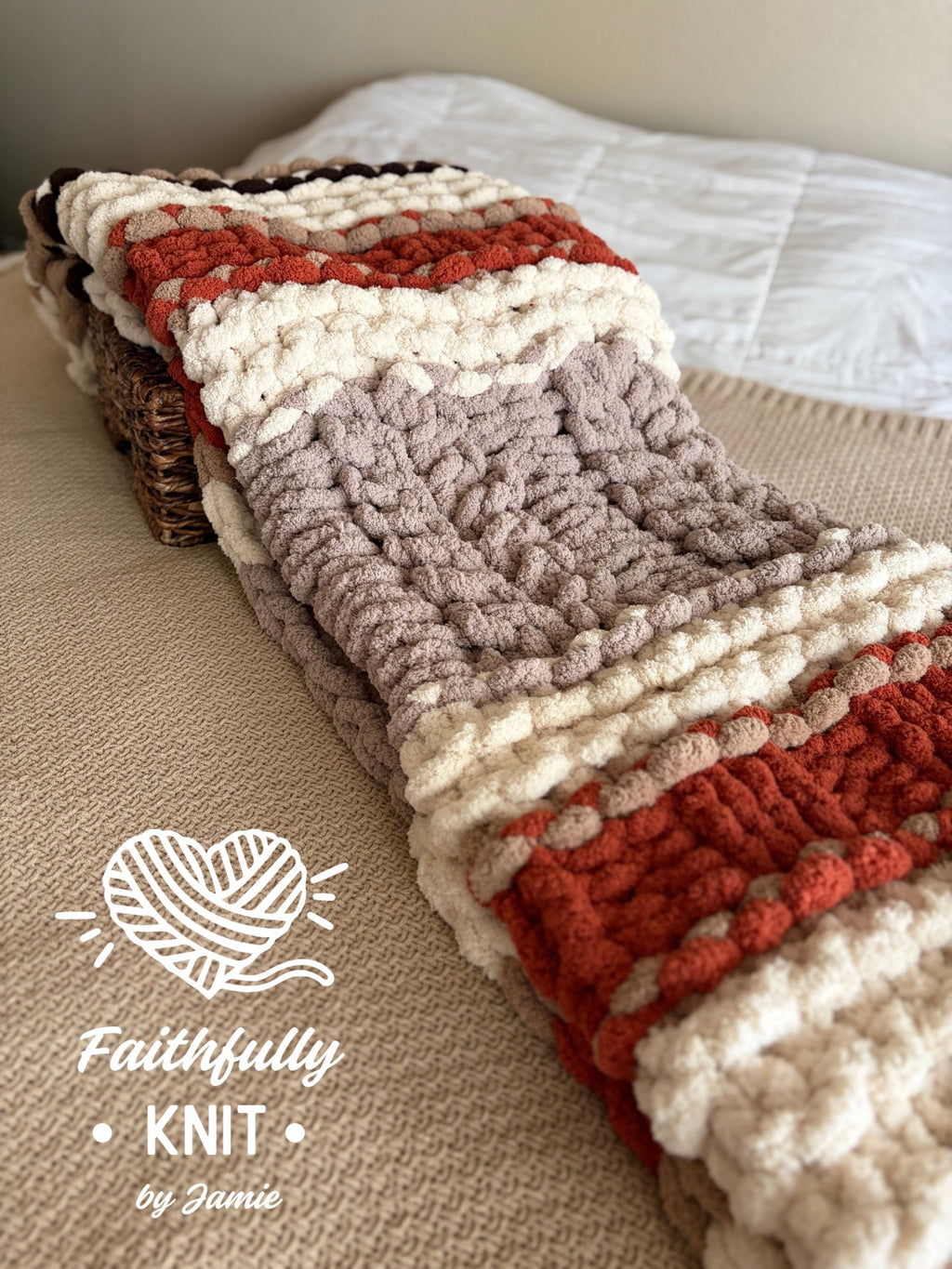 Canyon Hearth Chunky Hand Knit Blanket Pattern | Cozy Cabin Series #5