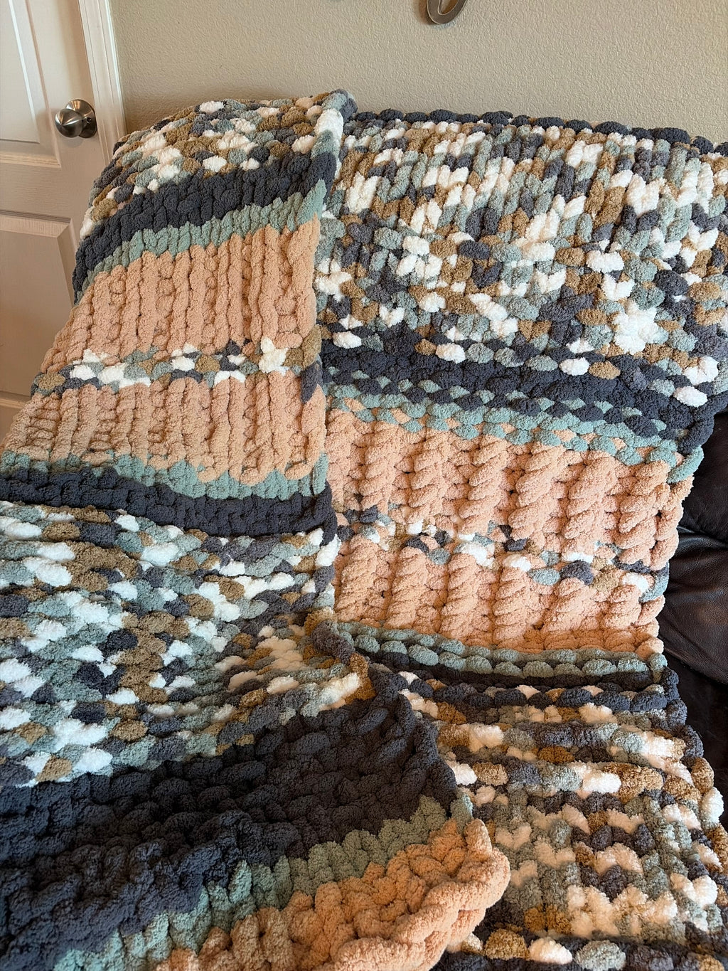 Granite Creek | Hand Knit Chunky Blanket Pattern (PDF) | Cozy Cabin Series #4