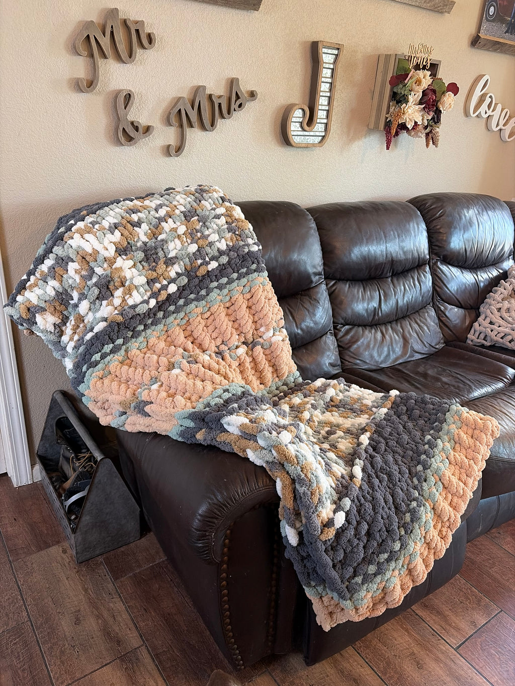 Granite Creek | Hand Knit Chunky Blanket Pattern (PDF) | Cozy Cabin Series #4