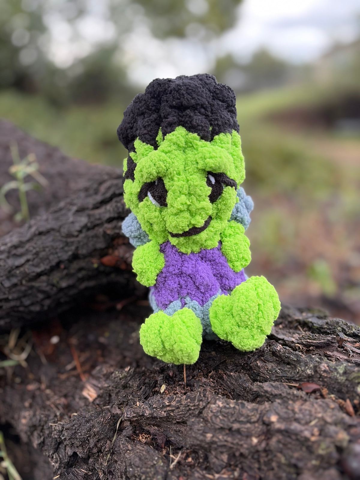 Frankie the Chunky Frankenstein Pattern + Video Tutorial | Intermediate Hand Knit Stuffie | Teeny Chunky Ghoul Pals