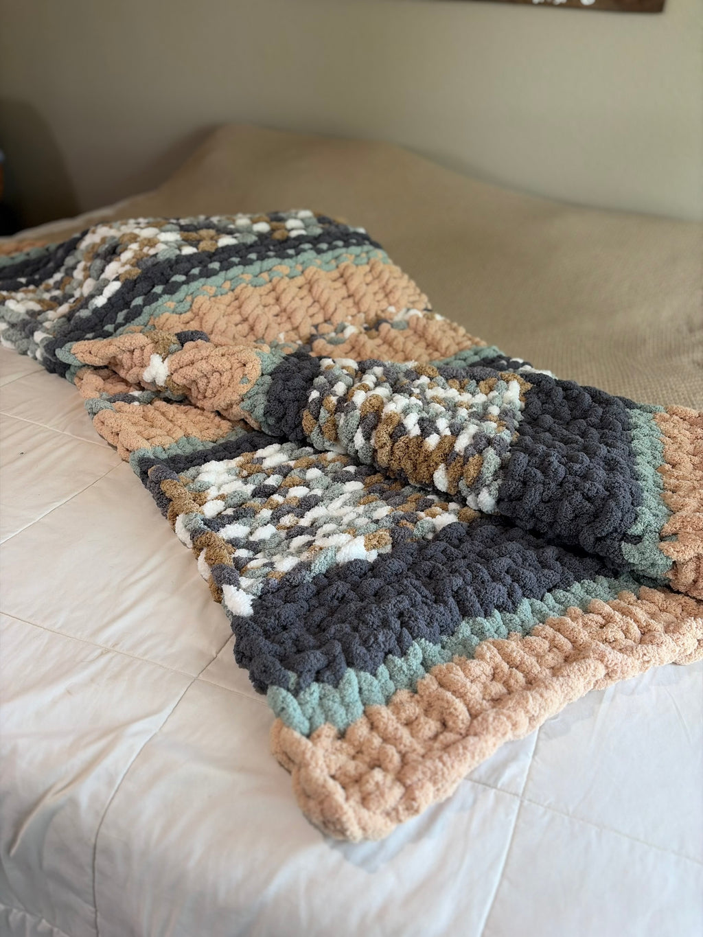 Granite Creek | Hand Knit Chunky Blanket Pattern (PDF) | Cozy Cabin Series #4