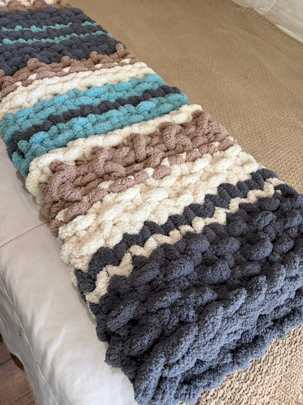 Sea Glass Harbor Blanket Pattern | Cozy Cabin Series No. 2