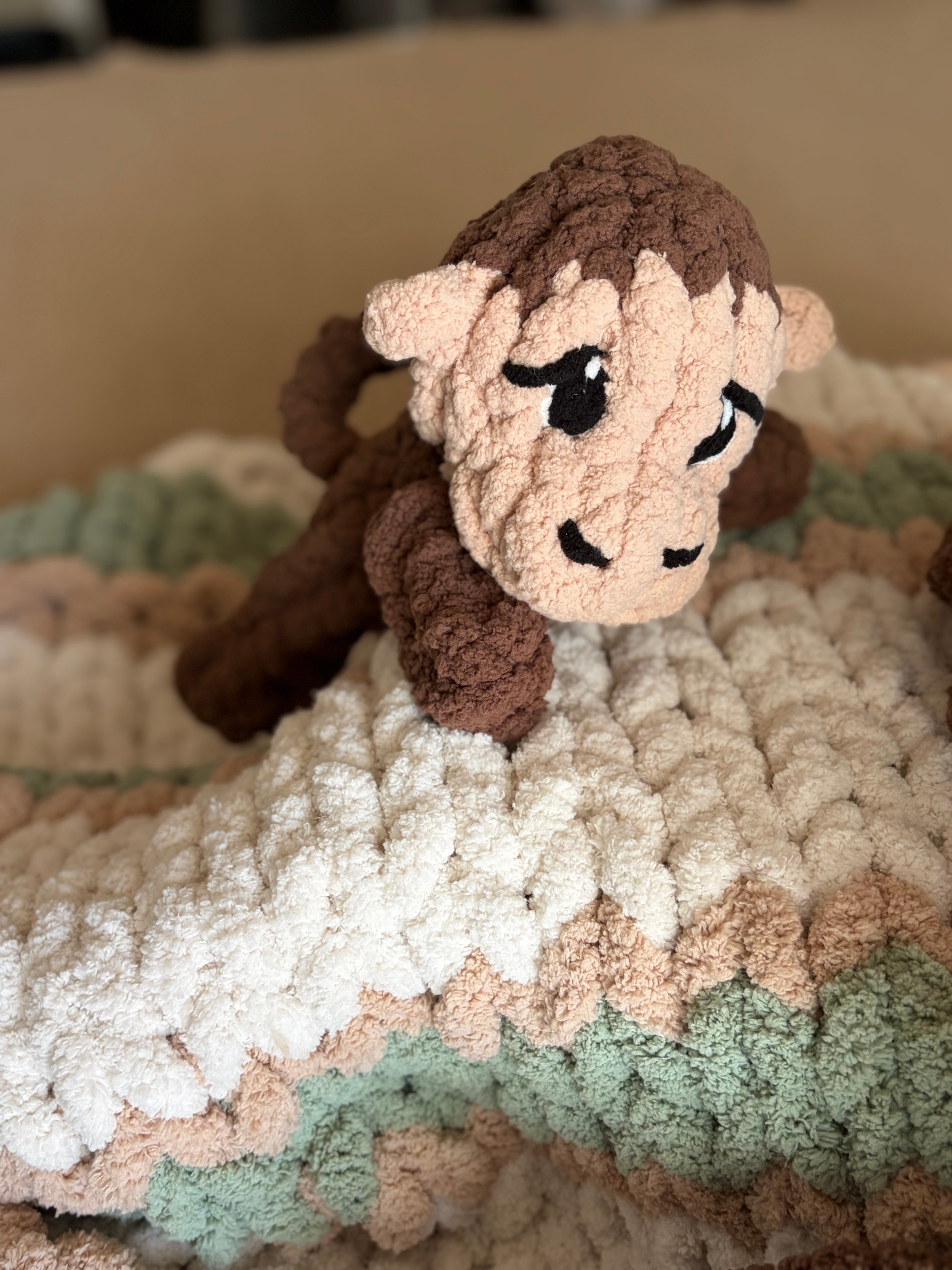 Mini Monkey Pattern | Chunky Hand Knit Stuffed Animal Tutorial