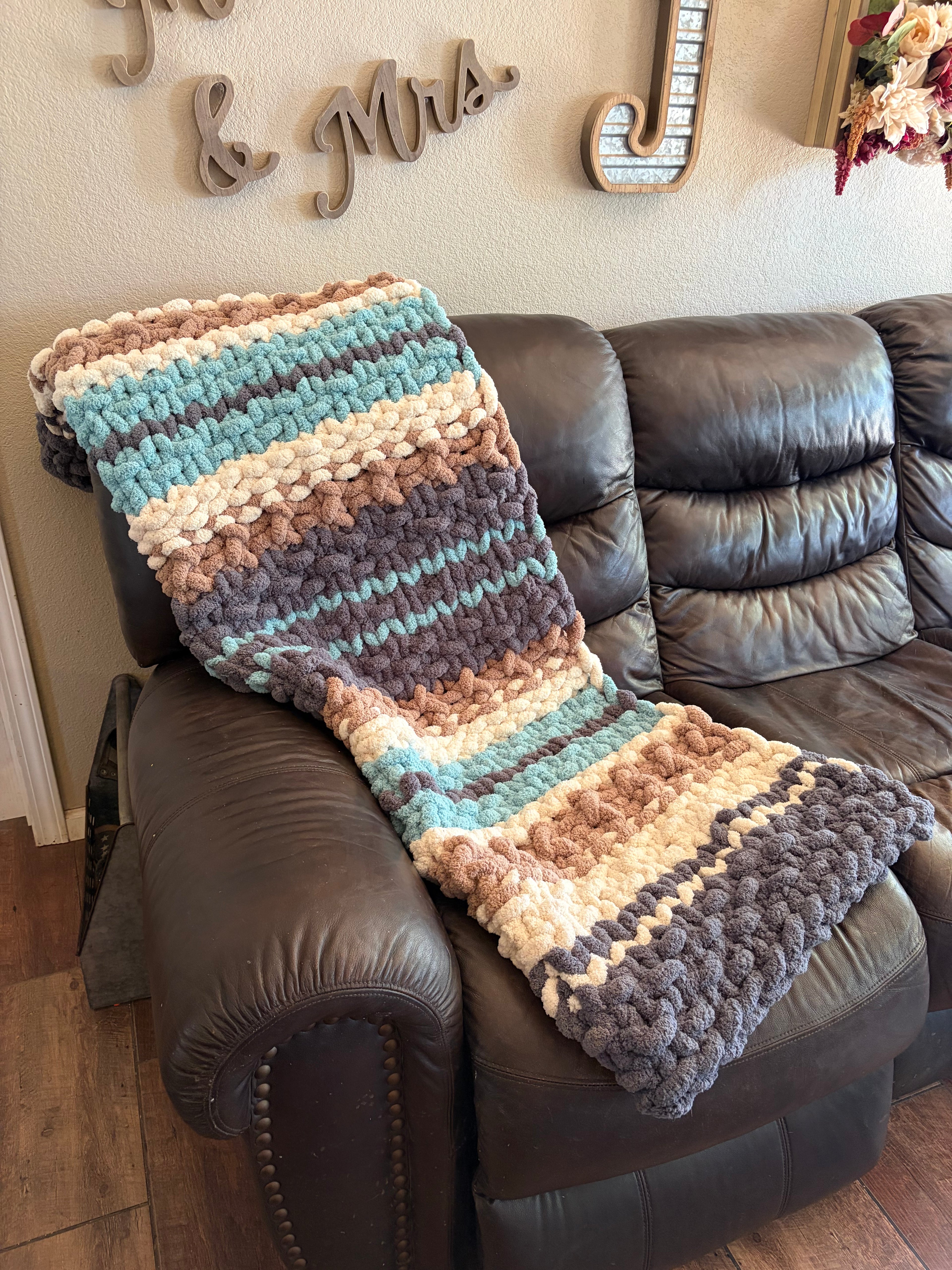Sea Glass Harbor Blanket Pattern | Cozy Cabin Series No. 2