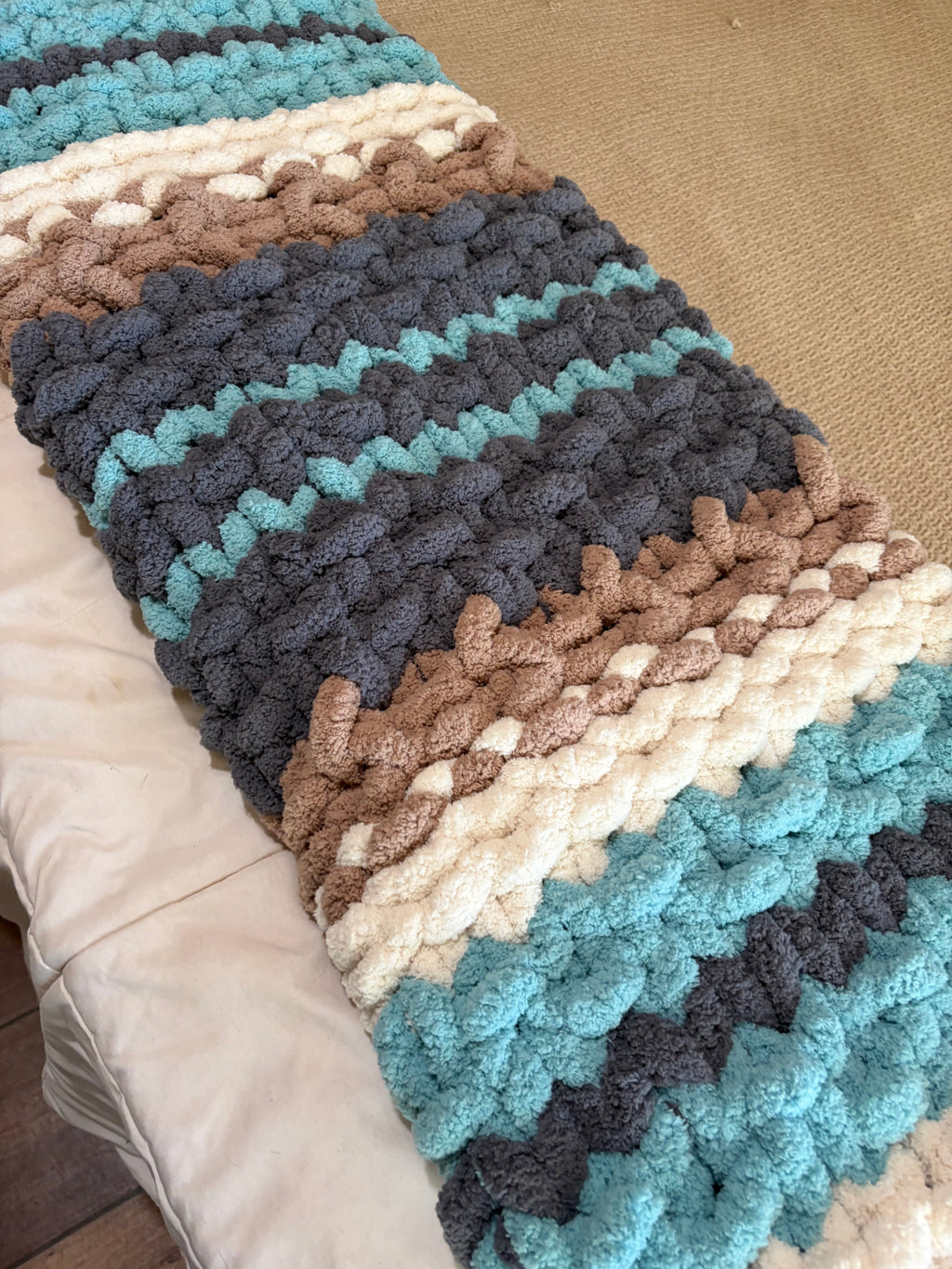 Sea Glass Harbor Blanket Pattern | Cozy Cabin Series No. 2