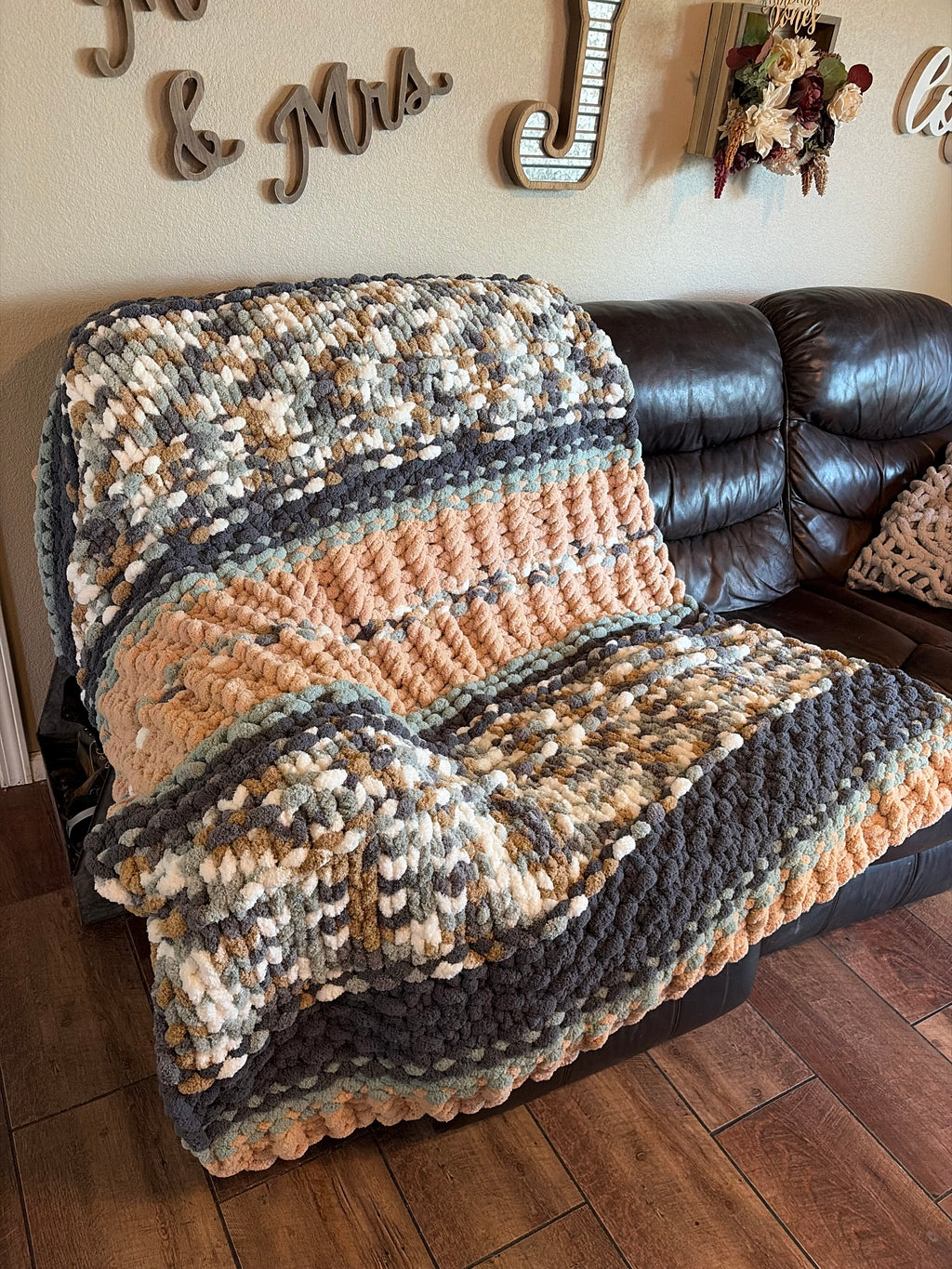 Granite Creek | Hand Knit Chunky Blanket Pattern (PDF) | Cozy Cabin Series #4