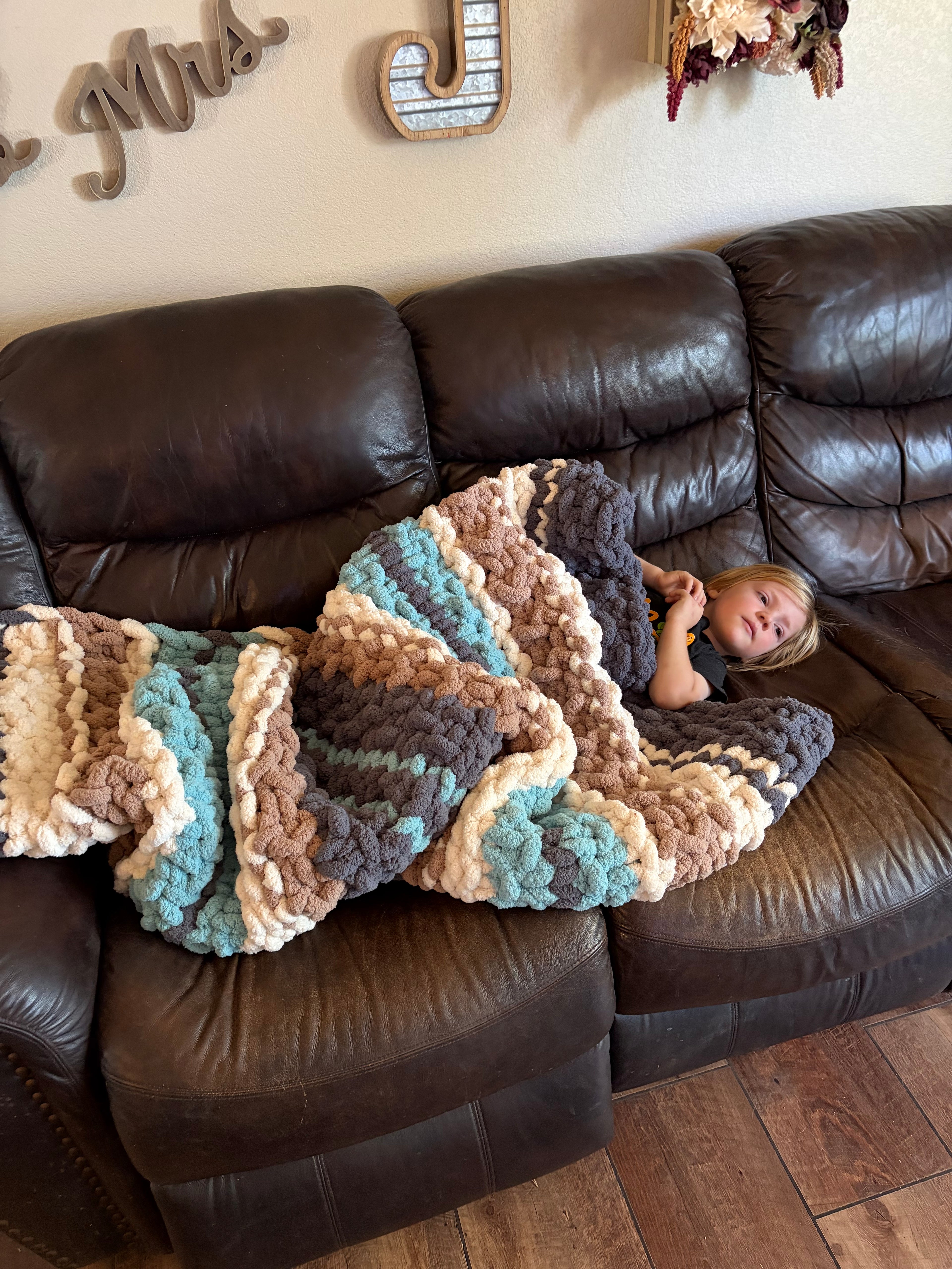 Sea Glass Harbor Blanket Pattern | Cozy Cabin Series No. 2