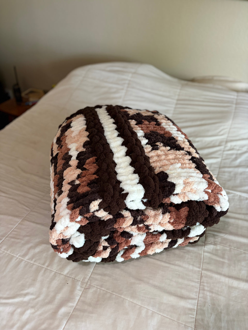 Oreo S’mores 52x70 Blanket Pattern - Variegated Yarn pattern combo