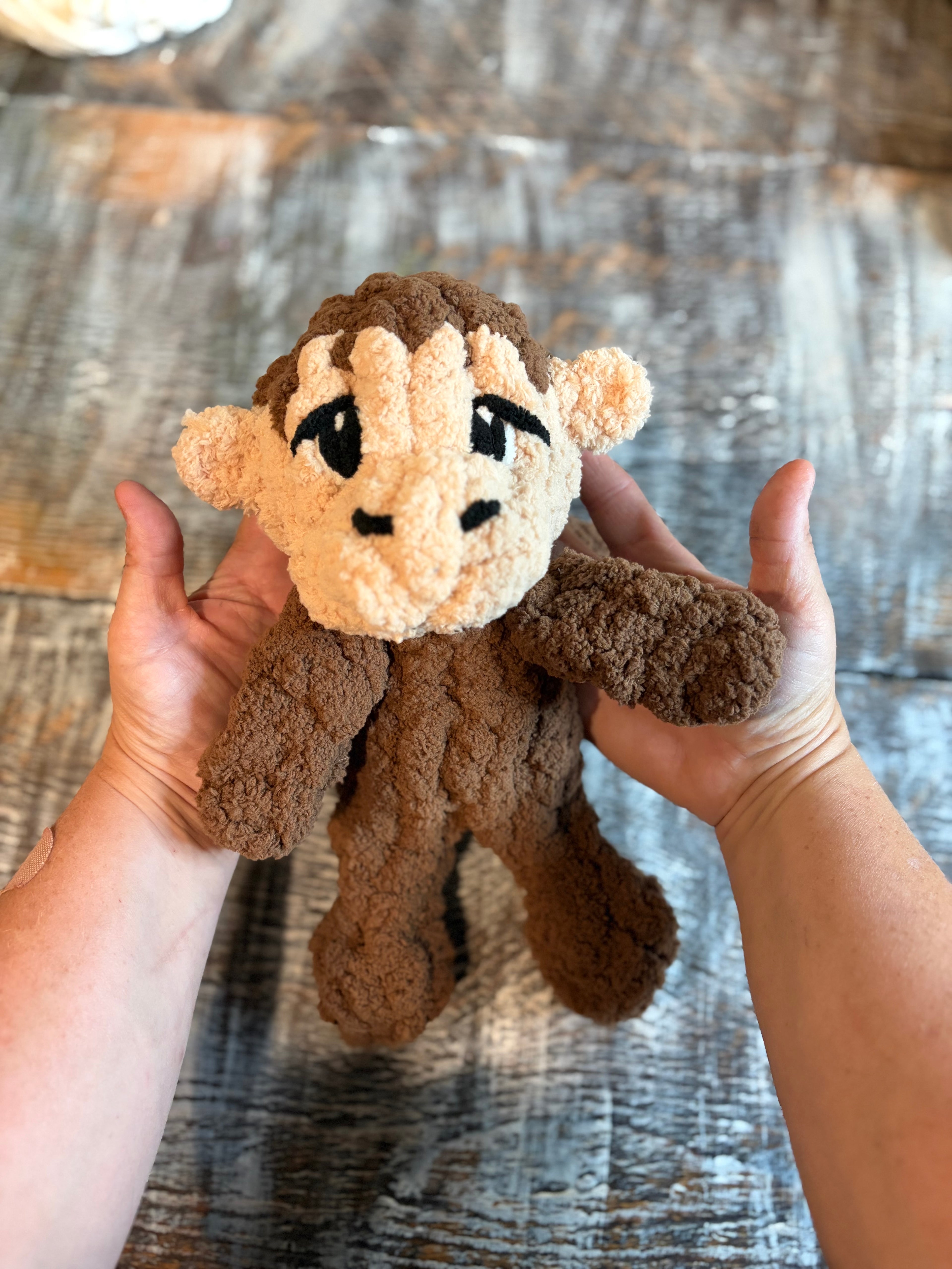 Mini Monkey Pattern | Chunky Hand Knit Stuffed Animal Tutorial