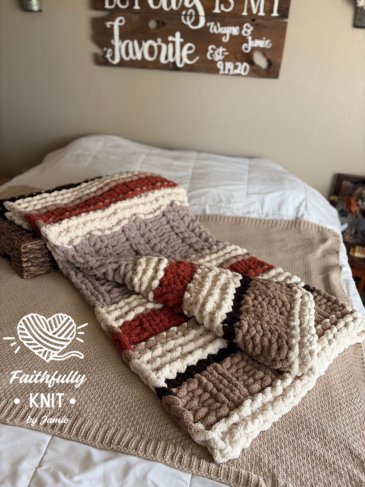 Canyon Hearth Chunky Hand Knit Blanket Pattern | Cozy Cabin Series #5