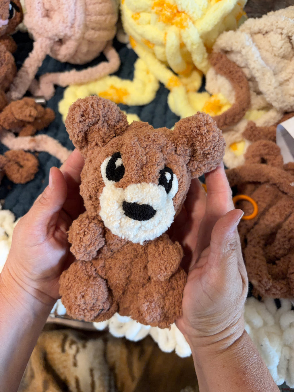 Chunky Knit Mini Bear Pattern & Video Tutorial MODIFICATION to Mini Bunny Pattern