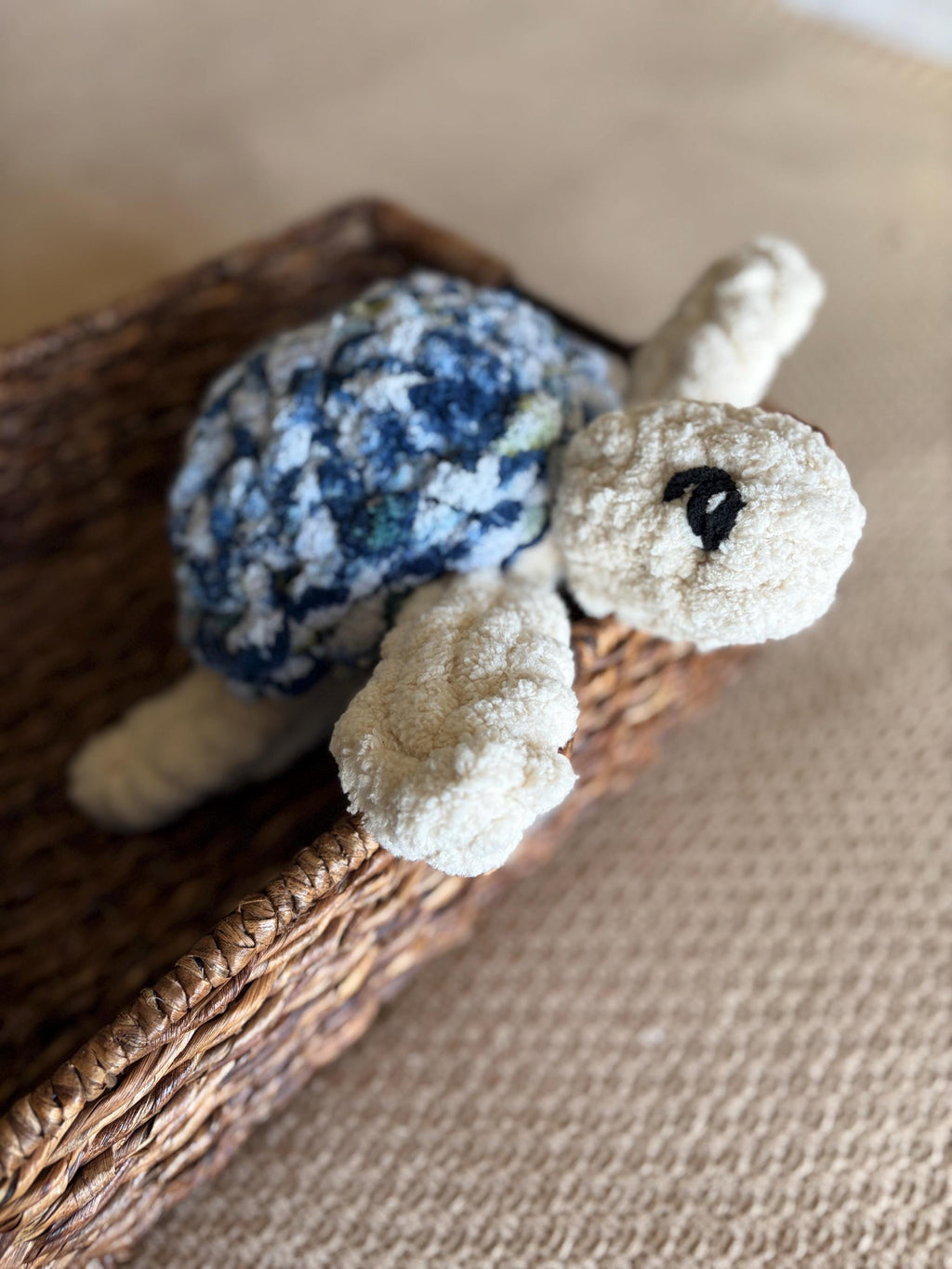 Chunky Knit Baby Sea Turtle Pattern | Hand Knit Plush Stuffed Animal (PDF + Video Tutorial)