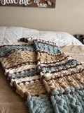 Chunky Knit Blanket Pattern – Driftwood Ridge Hand Knit Throw 40x60 | Digital Download
