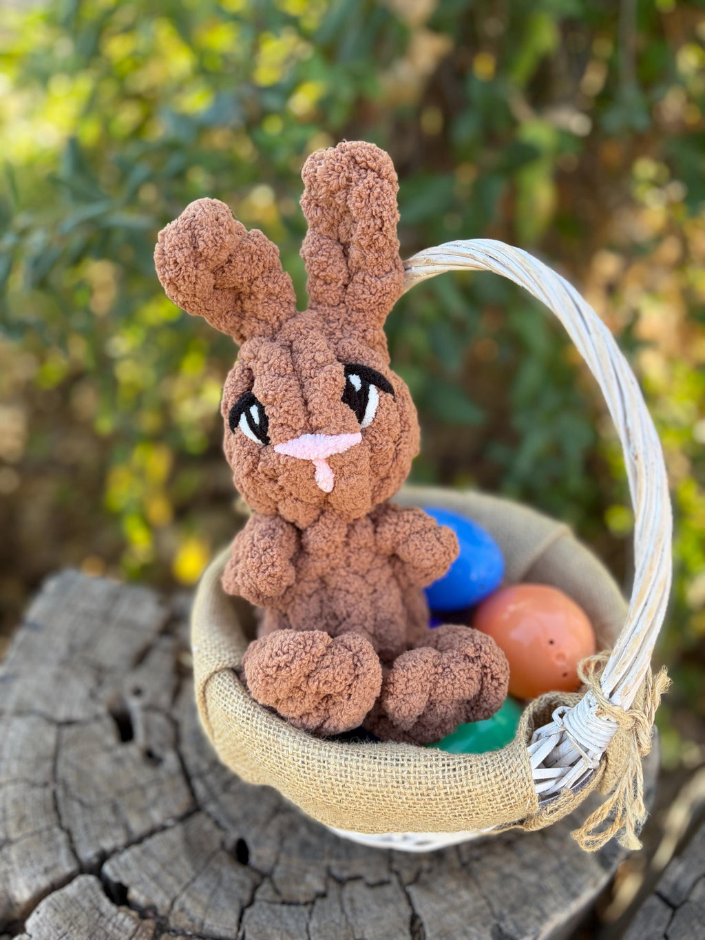 Chunky Knit Mini Bunny Pattern & Video Tutorial, Beginner Friendly Hand Knit Bunny, DIY Plush Bunny PDF