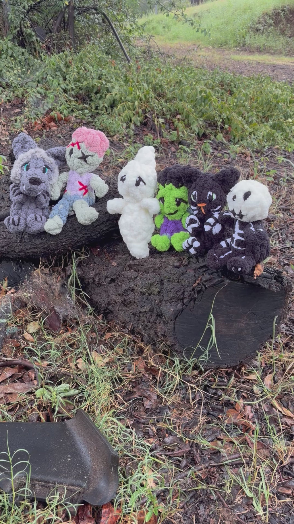 Teeny Chunky Ghoul Pals Complete Pattern Bundle | 6 Chunky Halloween Stuffie Patterns + 6 Video Tutorials | Ghost, Zombie, Skeleton & More